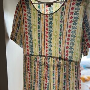 Vintage Colorful Summer Gauze Dress